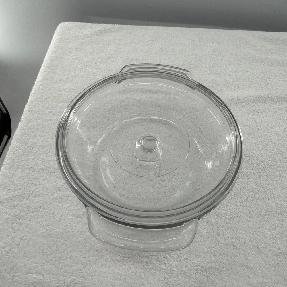 VTG Anchor Hocking 1.5qt Clear Glass Casserole Dish with Lid Oven/Microwave